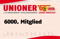 1. FC Union Berlin begrüßt 6.000stes Mitglied