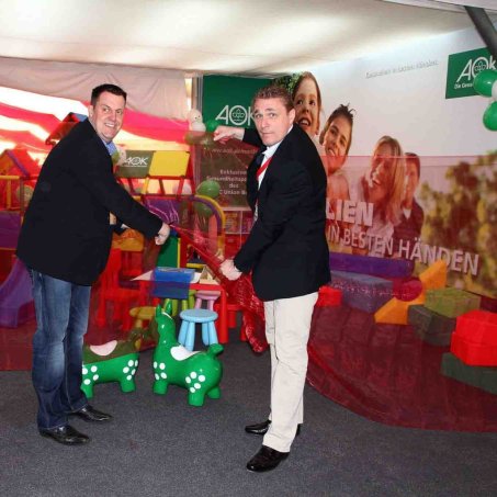 AOK-Kinderecke im VIP-Bereich