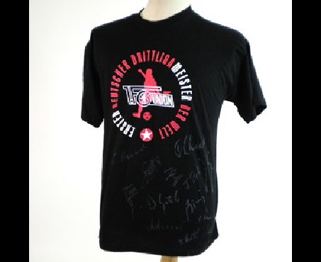 Aufstiegsshirt 1. FC Union Berlin mit den Autogrammen der 'Meister & Macher'! Größe L
