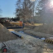 Bau der Fernwärmetrasse, Dezember 2021