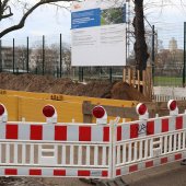 Bauarbeiten Fernwärmetrasse, Februar 2022