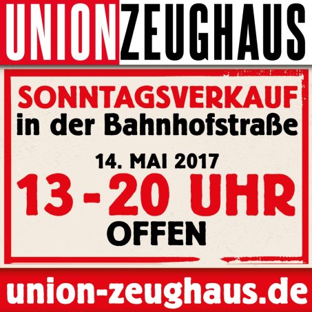 Bei Union ist alles anders: Sonntagsverkauf im Union-Zeughaus am 14. Mai 2017