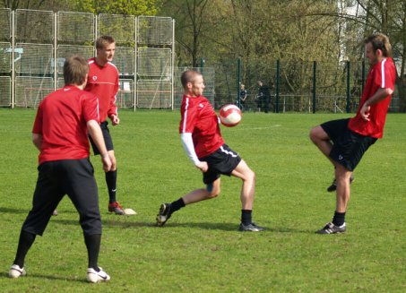 Beim Abschlusstraining alle Mann an Deck