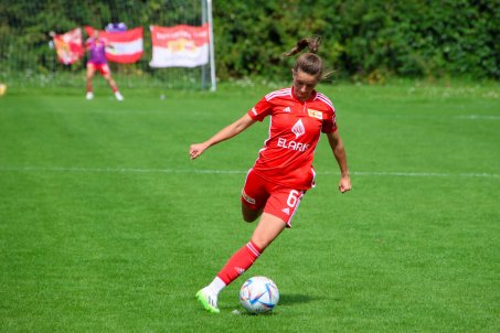 Celine Frank, a vital figure in either midfield or at the back. Her goal in Leipzig would be among the most important scored all season. 