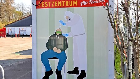 Corona-Schutzimpfung im Testzentrum Alte Försterei