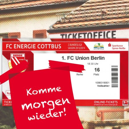 Cottbus: Erster Rutsch ausverkauft, Nachschub ab Mittwoch