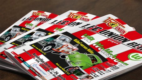 Das Programmheft zum Spiel gegen Wolfsburg