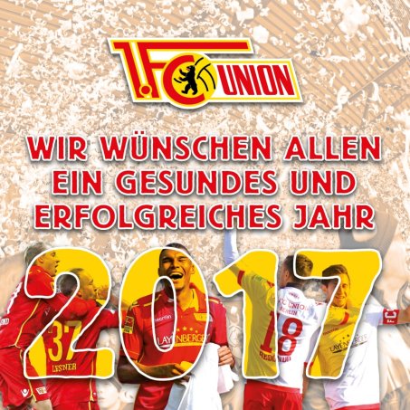 Der 1. FC Union Berlin wünscht allen ein erfolgreiches neues Jahr!