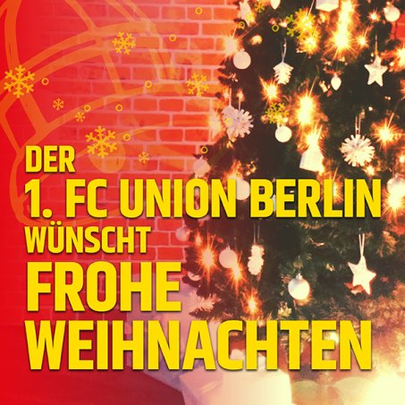 Der 1. FC Union Berlin wünscht fröhliche Weihnachten!