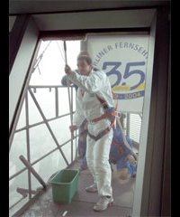 Dian Popov putzte Fernsehturm