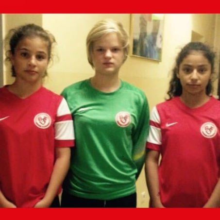 Drei junge Unionerinnen beim U14-BFV-Lehrgang