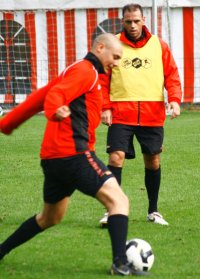 Dustin Heun im Mannschaftstraining