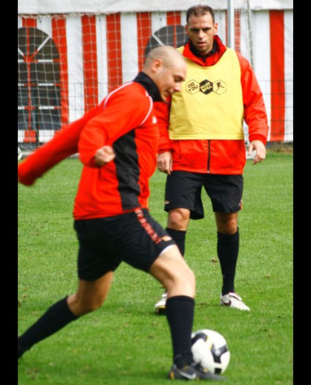 Dustin Heun im Mannschaftstraining