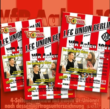 Eingetroffen: Programmheft zum Spiel gegen VfR Aalen