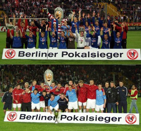 Empfang für Pokalsieger-Teams des 1. FC Union Berlin