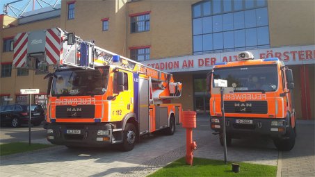 Evakuierungsübung im Stadion An der Alten Försterei