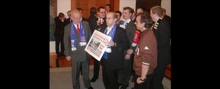 Fans beim Bundespräsidenten
