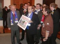 Fans beim Bundespräsidenten