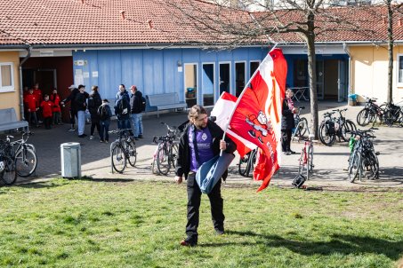 Flying the flag. All the players spoke of their gratitude towards the fans who came out, week in, week out to support them