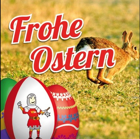 Frohe Ostern und sonnige Frühlingstage