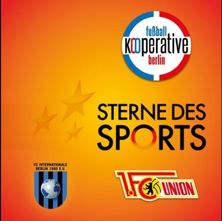 Fußballkooperative Berlin: Der 1. FC Union Berlin beglückwünscht den FC Internationale 