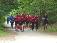 Kein Lüftchen und herrlicher Sonnenschein - nur nicht zum Laufen