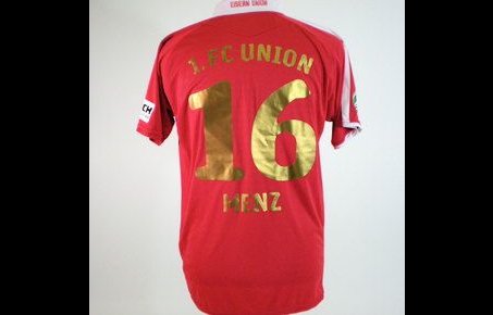 Matchworn 'Meistertrikot' Home 2008/09 von Christoph Menz mit Sonderstick zur Drittliga-Meisterschaft! Gr. L