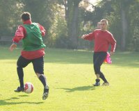 Michael Hinz pausiert im Training