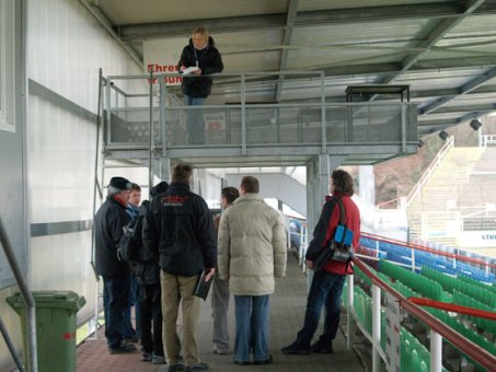 RBB besichtigt Stadion für Liveübertragung