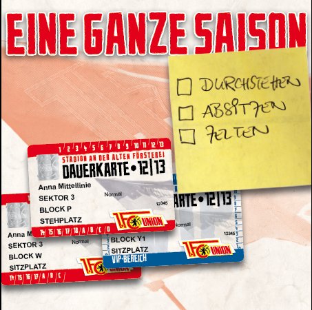 Saison 2012/13: 1. FC Union Berlin startet Dauerkartenverkauf
