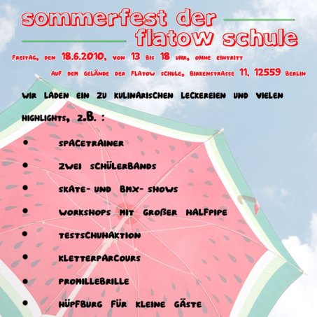 Sommerfest der Flatow-Oberschule: Feiern und Fußball gucken