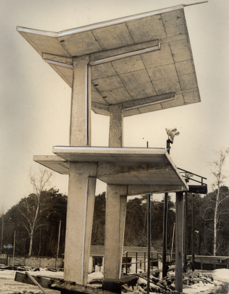 Sprecherkanzel-Rohbau im März 1970