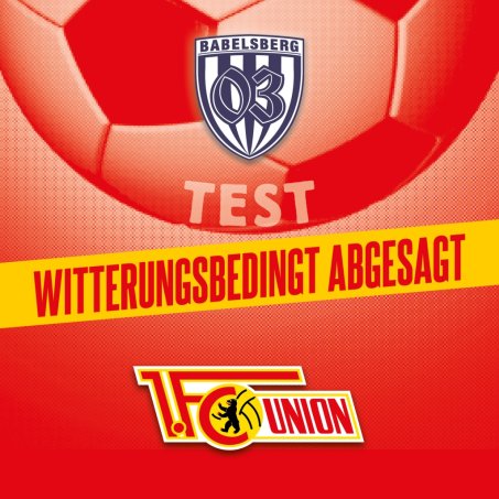 Testspiel beim SV Babelsberg 03 abgesagt