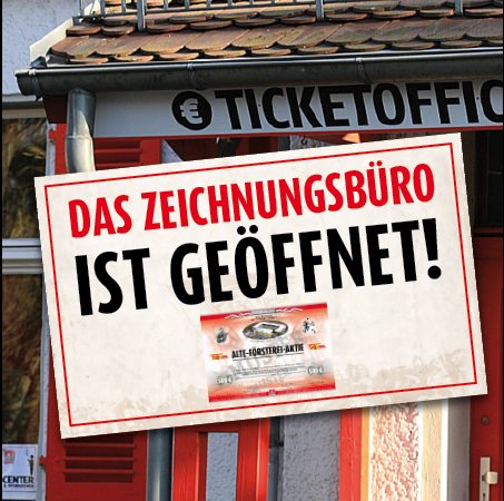 Ticketoffice / Zeichnungsbüro: Änderung der Öffnungszeiten