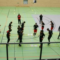 Treppen und Tannenbäume: Profis schwitzten unterm Hallendach