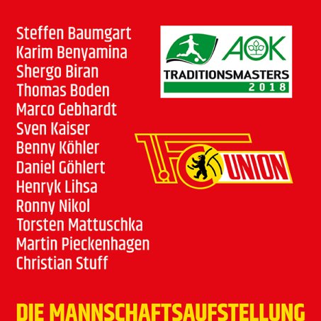 Union-Legenden treten beim Traditionsmasters 2018 an