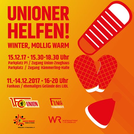 Unioner helfen: Sammlung von Wintersachen für Obdachlose