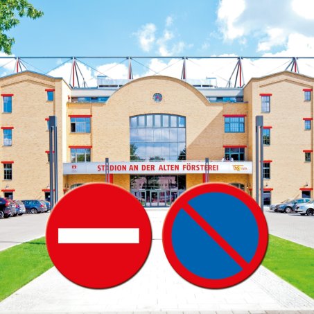 Vorsicht: Parkplatz vor dem Stadion morgen geschlossen!
