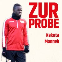 Zur Probe: Kekuta Manneh trainiert bei den Eisernen