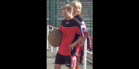 Zweiter Probespieler im Training