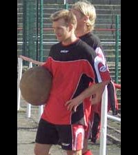 Zweiter Probespieler im Training